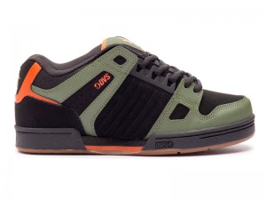 Zapatillas Skate DVS CELSIUS Hombre Negras Verde Oliva Naranjas España | UT15-585