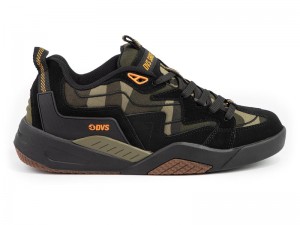 Zapatillas Skate DVS DEVIOUS Hombre Negras Camuflaje Naranjas España | PF22-536
